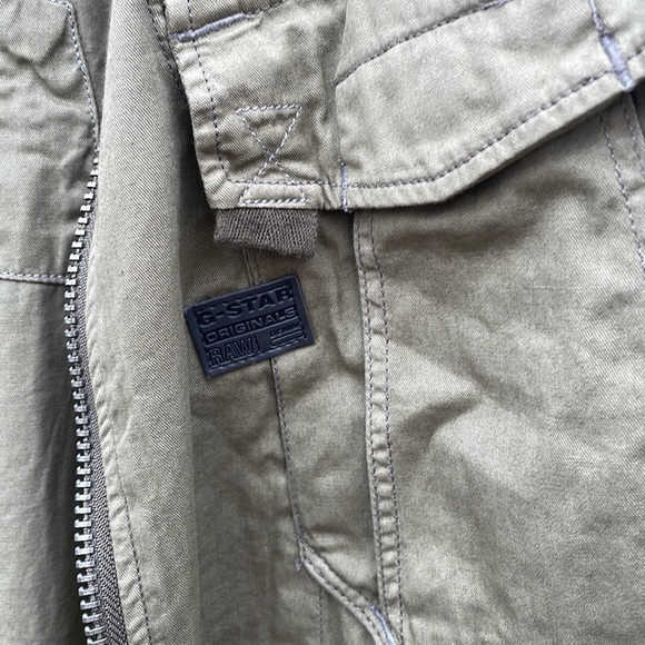 G-Star RAW Anson Premium Overshirt Jacket Green Khaki - Size Men's Small - Picture 2 of 8